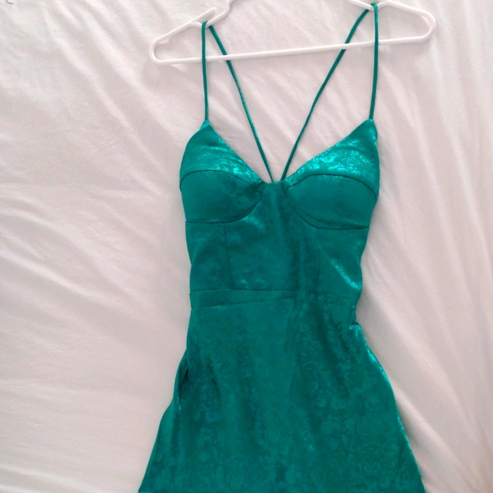 Green dress midi length bustier top US size 4
